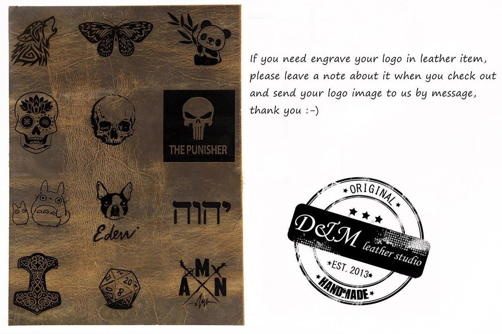 Personalized 5 x 8 inch distressed refillable leather travel journal notebook