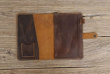 Personalized distressed leather cover for full focus planner journal