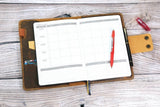 Personalized distressed leather cover organizer for Clever Fox Planner A5 size