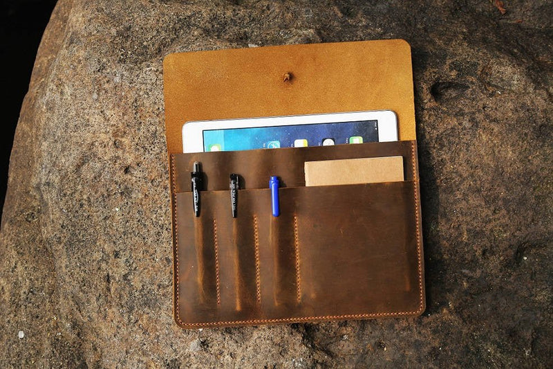 leather iPad sleeve
