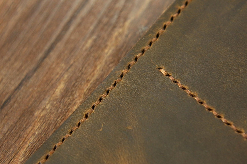 Personalized distressed leather iPad Pro case cover