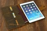 Personalized distressed leather iPad Pro case cover