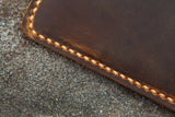 Personalized distressed leather men bifold wallet