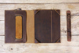 Personalized distressed leather Onyx Boox note nova 3 tablet case