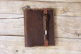 Personalized distressed leather Onyx Boox note nova 3 tablet case
