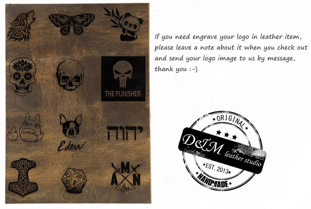 Personalized distressed leather slim credit card holder