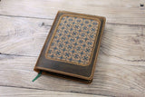 Personalized embossed leather journal notebook cover