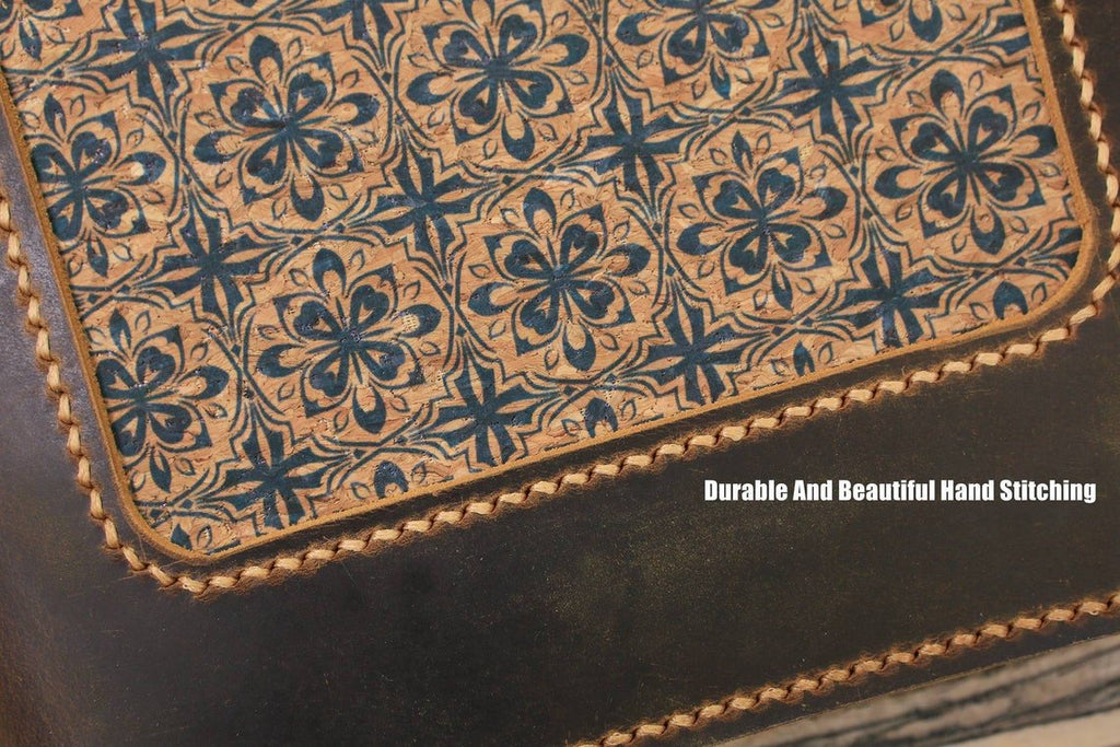 Personalized embossed leather journal notebook cover