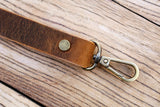 Personalized full grain Leather adjustable bag strap