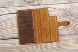 Personalized full grain Leather iPhone 12 pro max case detachable