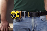 Personalized full grain Leather tape measure belt clip holster