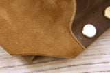 Personalized full grain Leather tape measure holder pouch