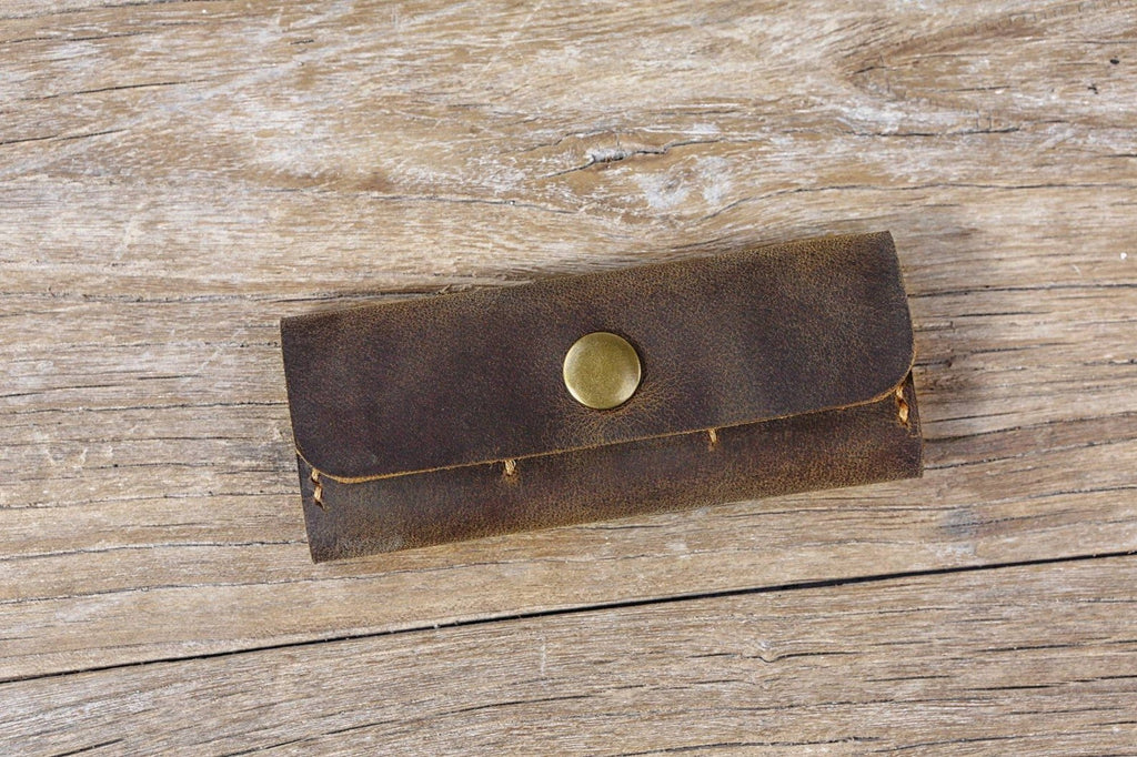 Personalized guitar picks leather case