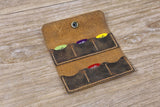 Personalized guitar picks leather case