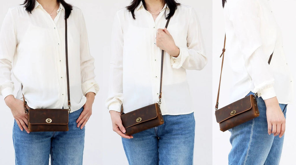 Personalized iPhone purse case with shoulder strap