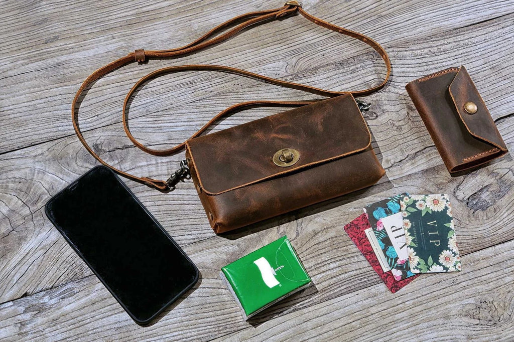 Personalized iPhone purse case with shoulder strap