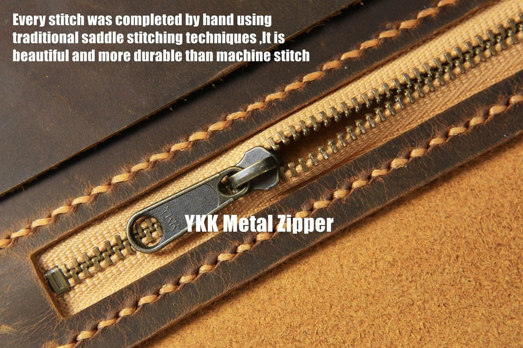 Personalized leather A5 journal cover travel organizer