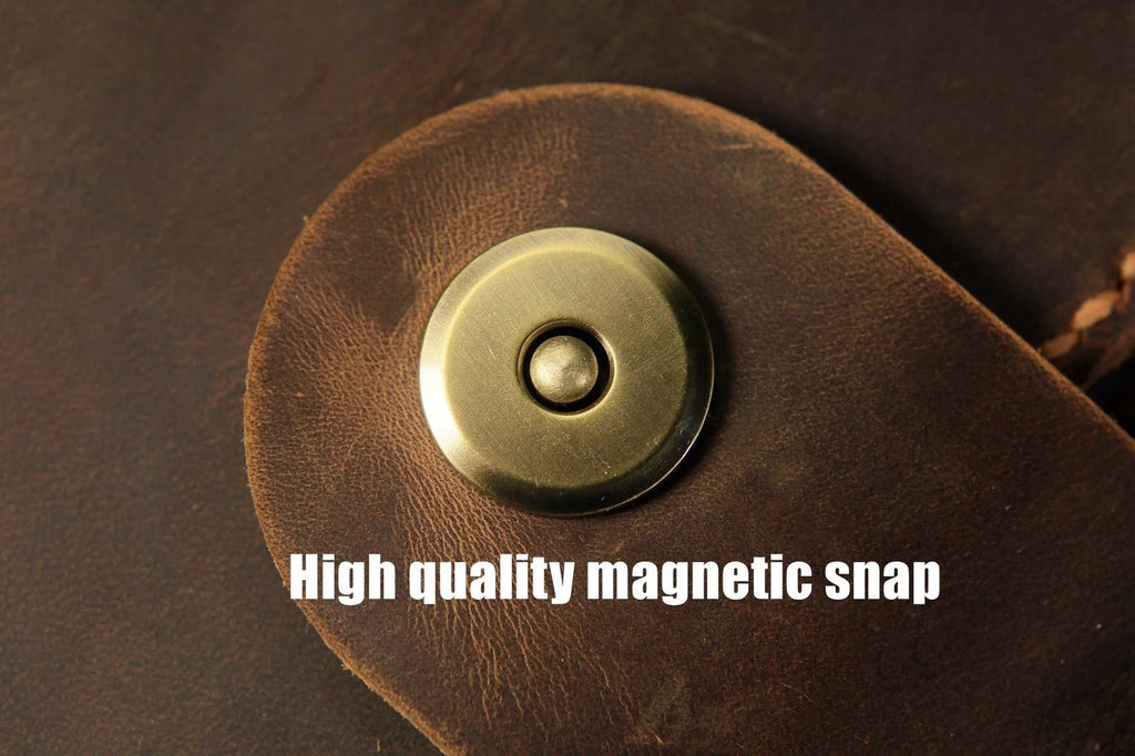 Personalized leather A5 journal cover travel organizer