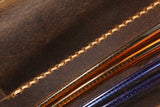 Personalized leather barber roll case , leather hairdressing bag