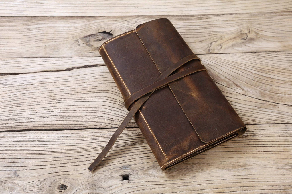 Personalized leather barber roll case , leather hairdressing bag