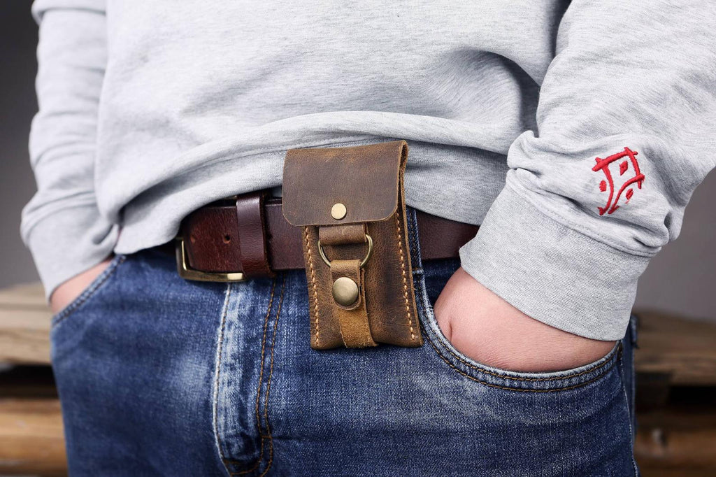 Personalized leather belt holster holder for leatherman wingman squirt ps4