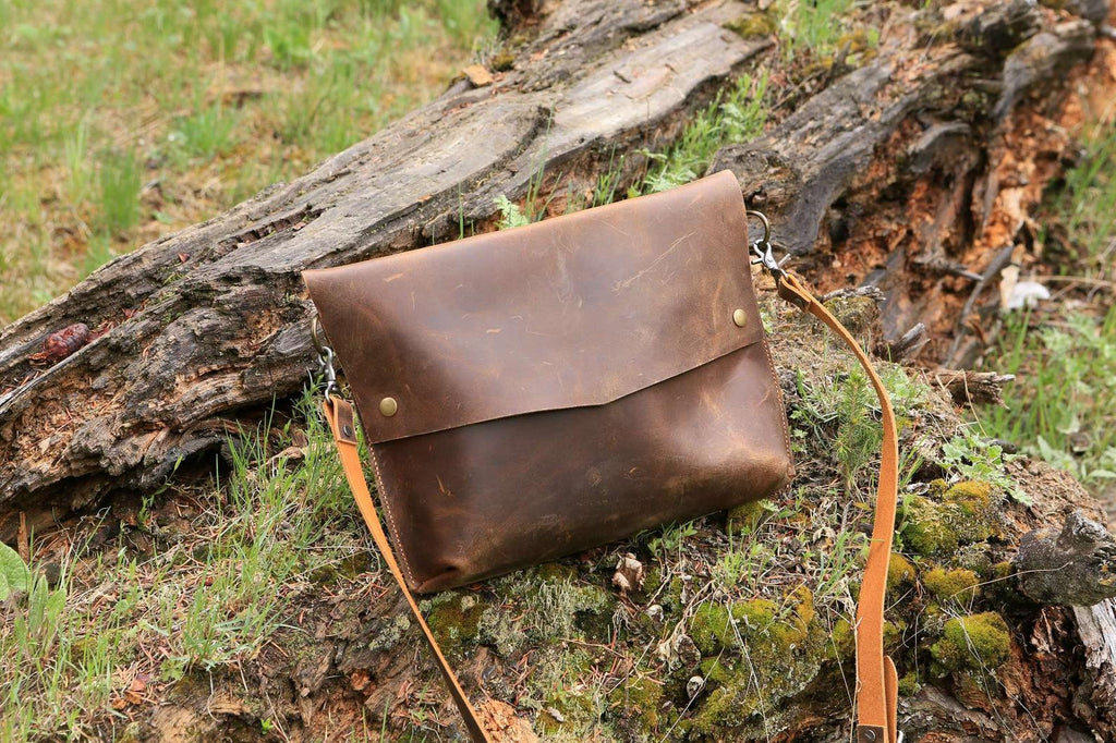 Personalized leather casual designer crossbody bag for men