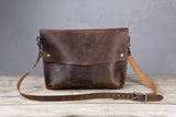 vintage leather messenger bag