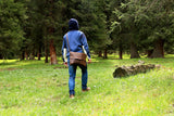 Personalized leather casual designer crossbody bag for men