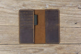 Personalized leather checkbook covers with pen holder