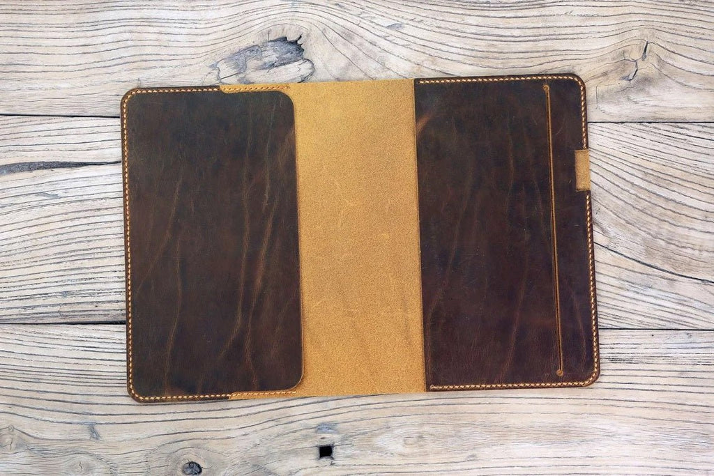 Personalized leather cover case for A5 size Clever Fox Planner