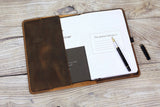 Personalized leather cover case for smart planner pro A5 B5 A4 size