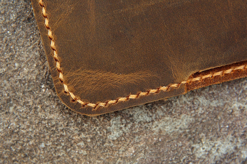 Personalized leather cover for large moleskine notebook