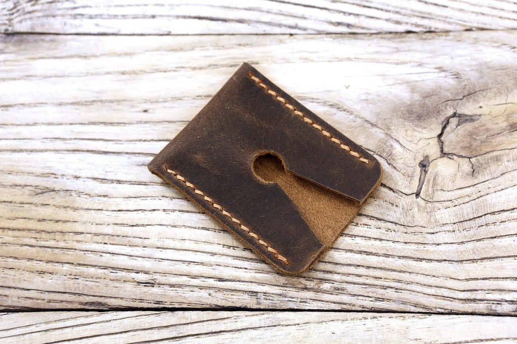 Personalized leather double edge razor travel case