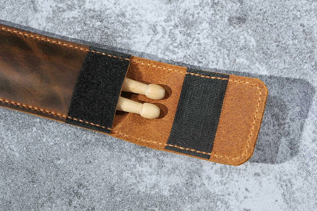 Personalized Leather drum stick bag case