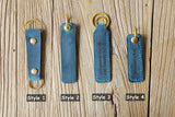 leather car key tag
