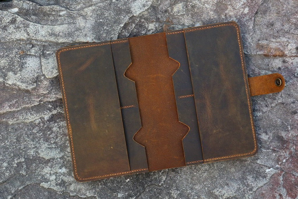Personalized leather family 6 passport travel wallet cover case organizer