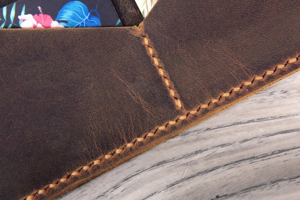 Personalized leather folio portfolio for 8.5 x 11 Letter size Notepad writing pad