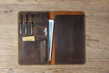 Personalized leather legal size Legal Pad organizer writing pad case fit for 8.5 X 14 inch