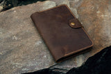 Personalized leather moleskine cover with pen holder