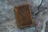 Personalized leather passport holder cover