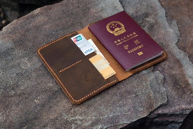 leather passport wallet