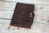 Personalized leather portfolio cover for Clever Fox Planner Letter size