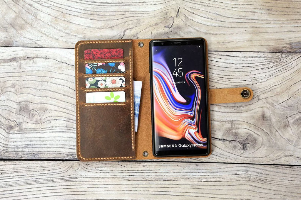 Personalized leather samsung galaxy note 20 10 9 case wallet