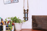 Personalized leather water bottle carrier holder for walking