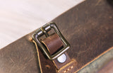 Personalized leather water bottle carrier holder for walking