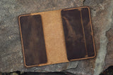 Personalized moleskine pocket notebook leather cover case