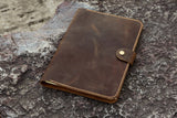 Personalized rustic real leather business portfolio