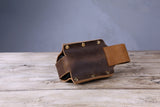 Personalized thick full grain leather beer holster