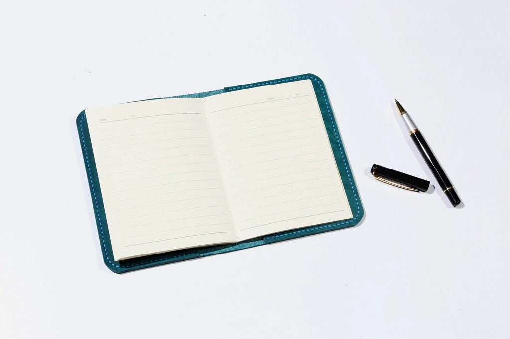 Personalized veg tan leather journal , A6 A5 journal with leather cover