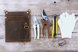 Personalized vintage leather florist garden tool belt